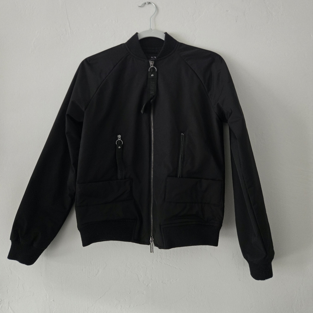 Armani Exchange Black Bomber Jacket